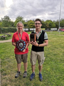 Jack and Anke with trophies